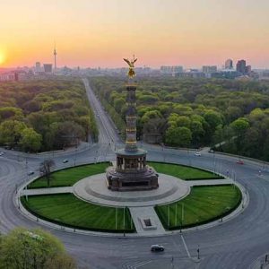 Wandbild: Siegessäule auf dem großen Stern, Berlin Tiergarten.
